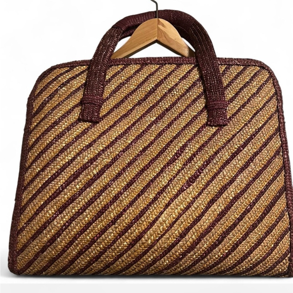 Elegant Brown and Tan Women's Handbag